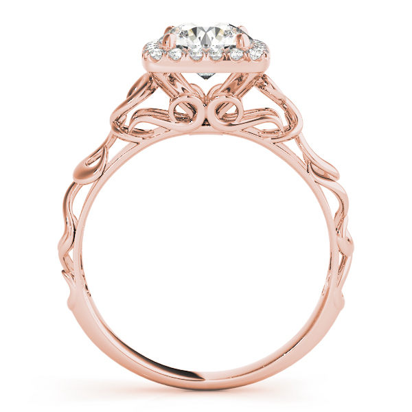 The Maya Halo Engagement Ring II, side view