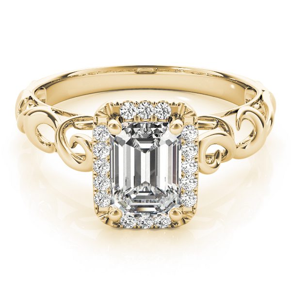 The Clara Halo Engagement Ring, set view