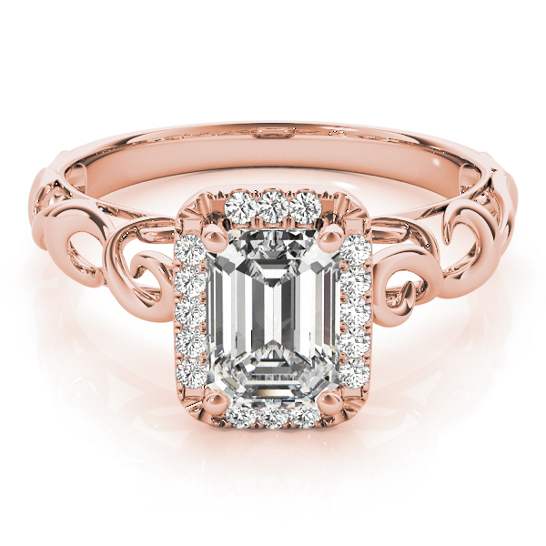 The Clara Halo Engagement Ring, set view
