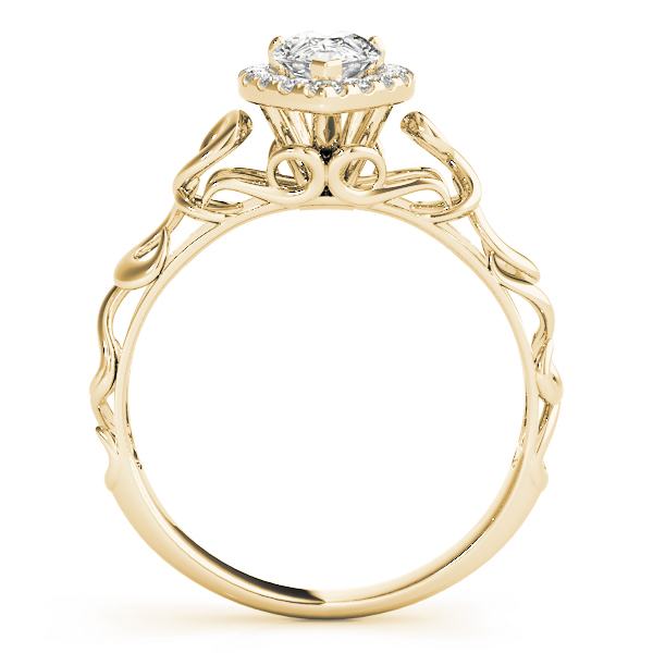 The Cassandra Halo Engagement Ring, side view