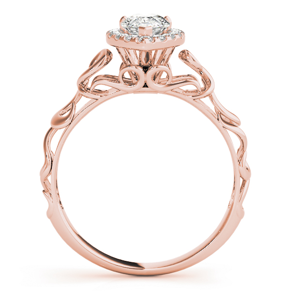 The Cassandra Halo Engagement Ring, side view