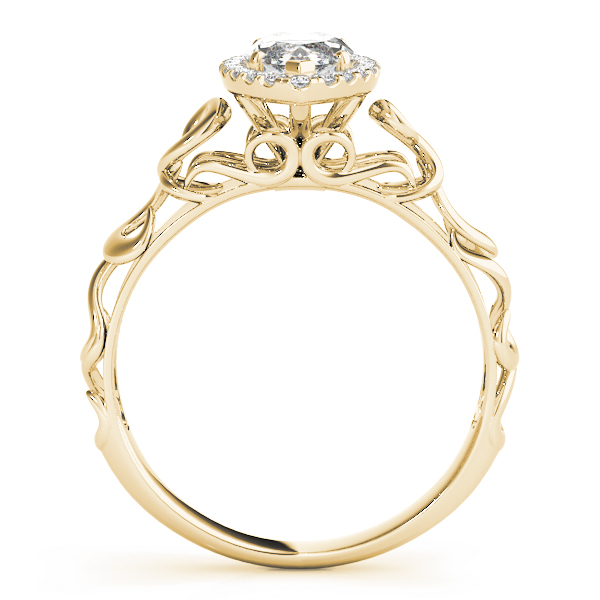 The Ingrid Halo Engagement Ring, side view