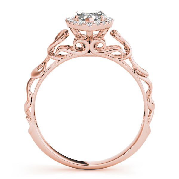 The Ingrid Halo Engagement Ring, side view