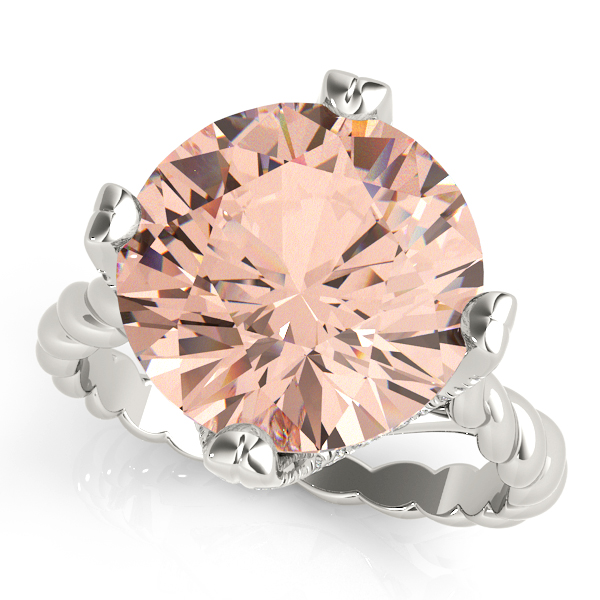 Braided Shank Hidden Halo Engagement Ring