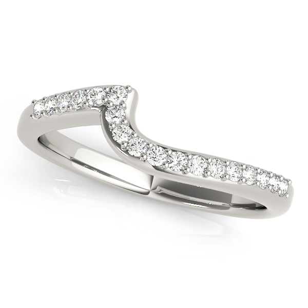 Prong Set Curved Wedding Bands