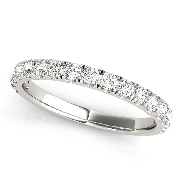 Straight Split Prong Wedding Band