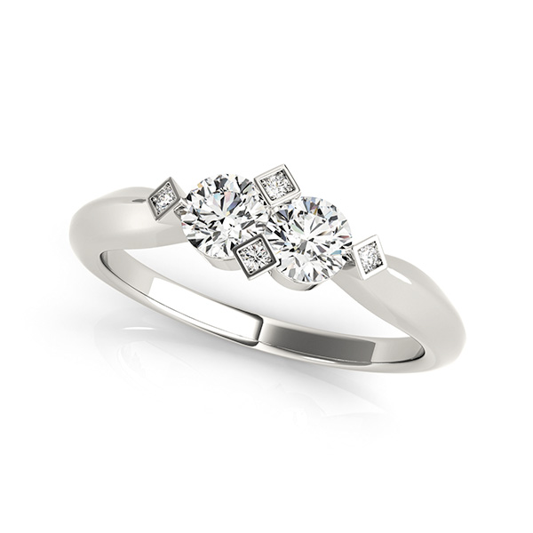 2-Stone Round Fashion Ring