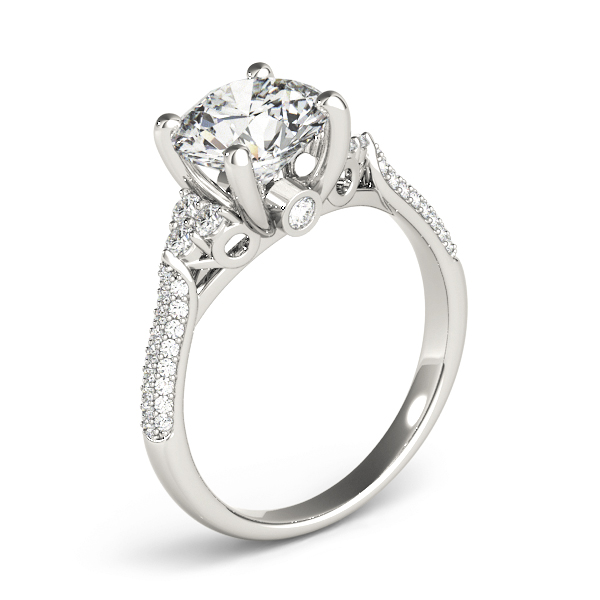 The Marlowe Cluster Engagement Ring, angled view