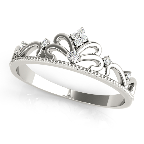 Filigree Crown Shape Milgrain Fashion Rings