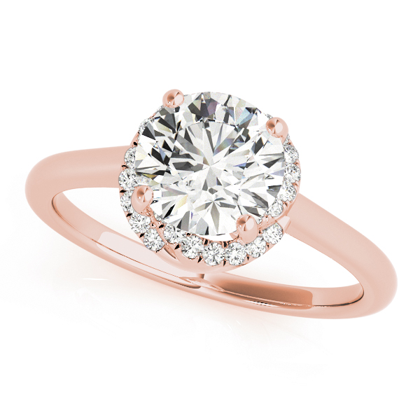 Solitaire Round Halo Engagement Ring