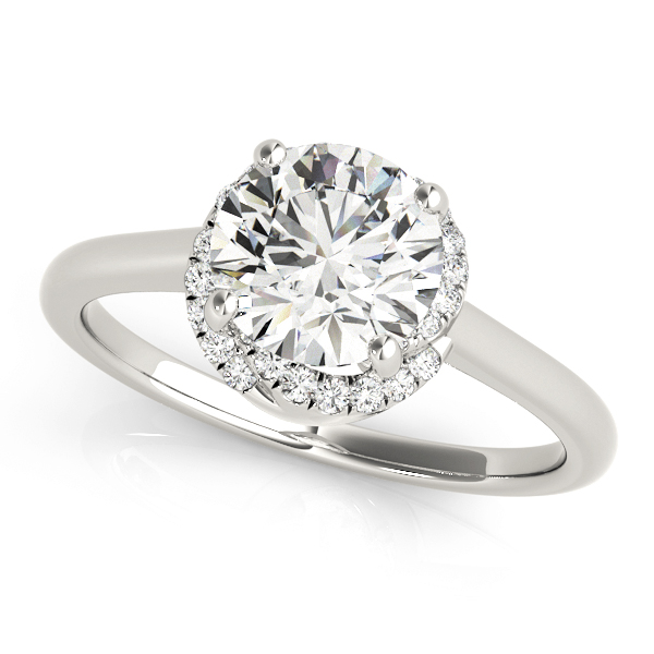 Solitaire Round Halo Engagement Ring