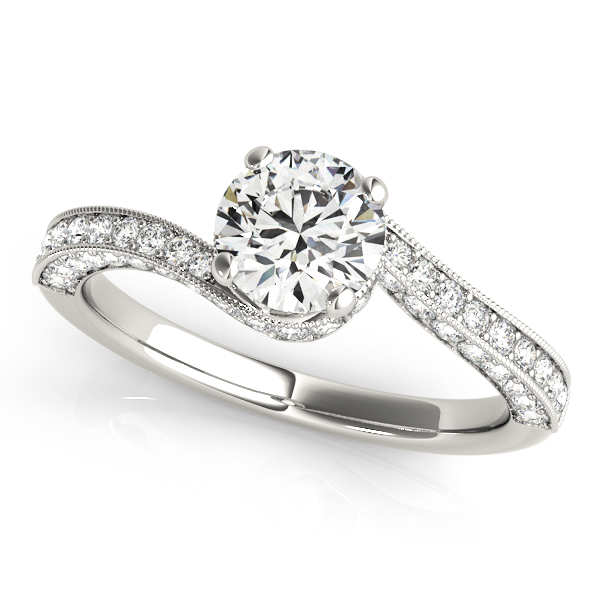 Bypass Multirow Milgrain Engagement Ring