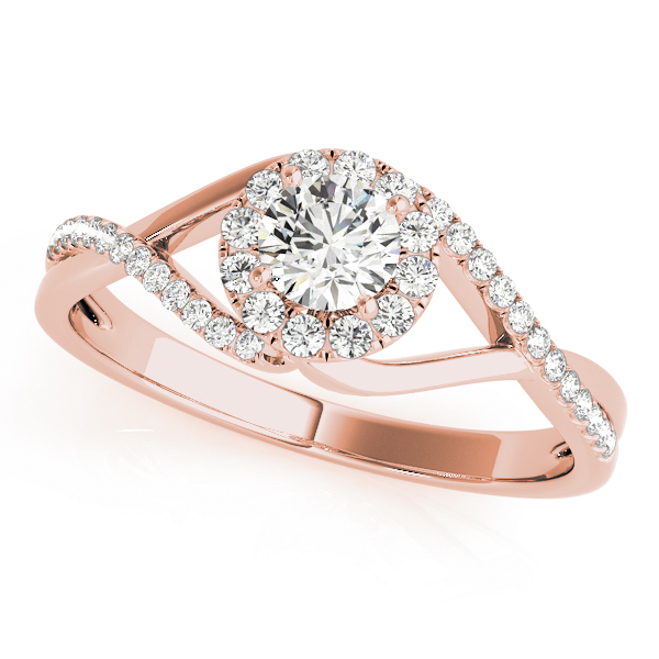 The Katarina Halo Engagement Ring, front view