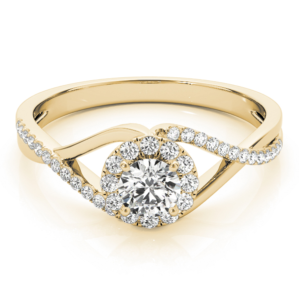 The Katarina Halo Engagement Ring, set view
