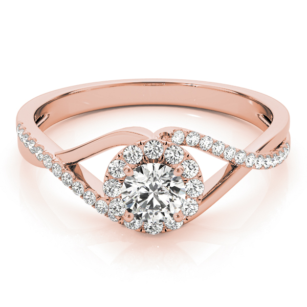 The Katarina Halo Engagement Ring, set view