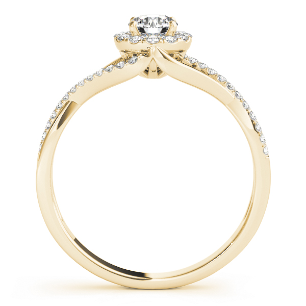 The Katarina Halo Engagement Ring, side view