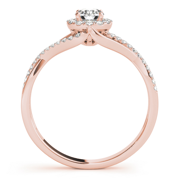 The Katarina Halo Engagement Ring, side view