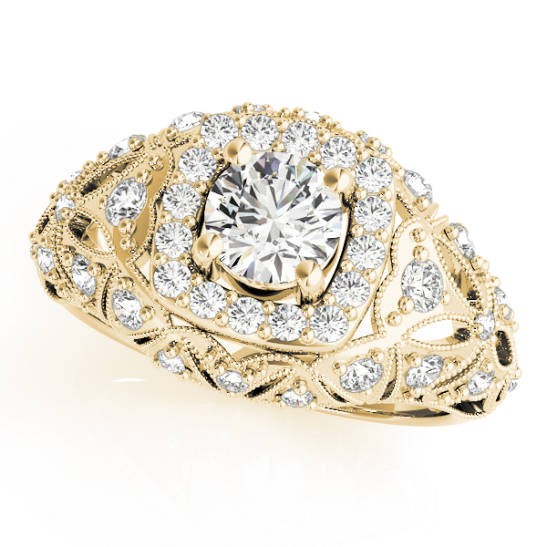 Vintage Inspired Halo Engagement Ring