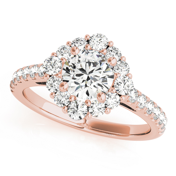 Solitaire Halo Engagement Ring