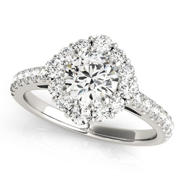 Solitaire Halo Engagement Ring