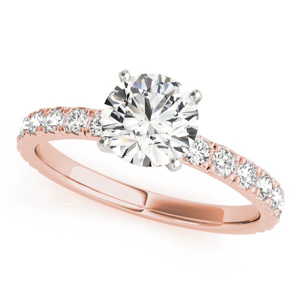 The Isabella Single-Row Engagement Ring, front view