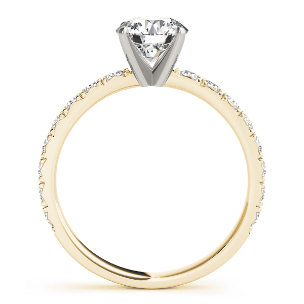 The Isabella Single-Row Engagement Ring, side view
