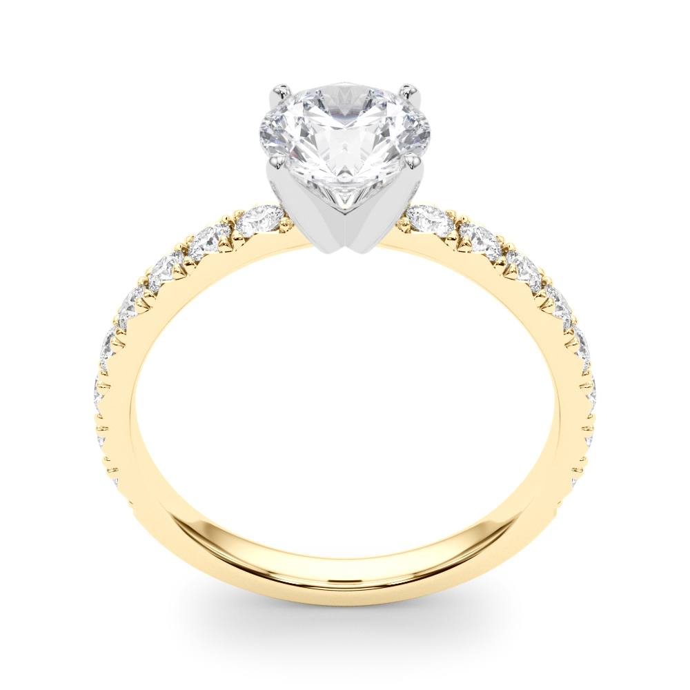 The Isabella Single-Row Engagement Ring, upright view