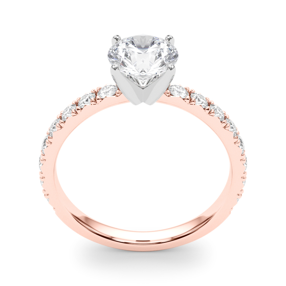 The Isabella Single-Row Engagement Ring, upright view