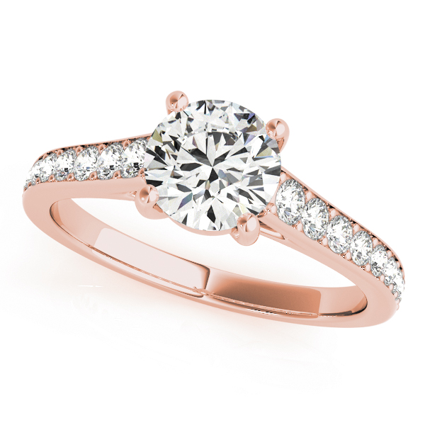 The Mary Single-Row Engagement Ring, front view