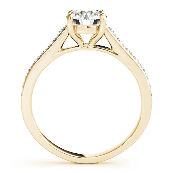 The Mary Single-Row Engagement Ring, side view