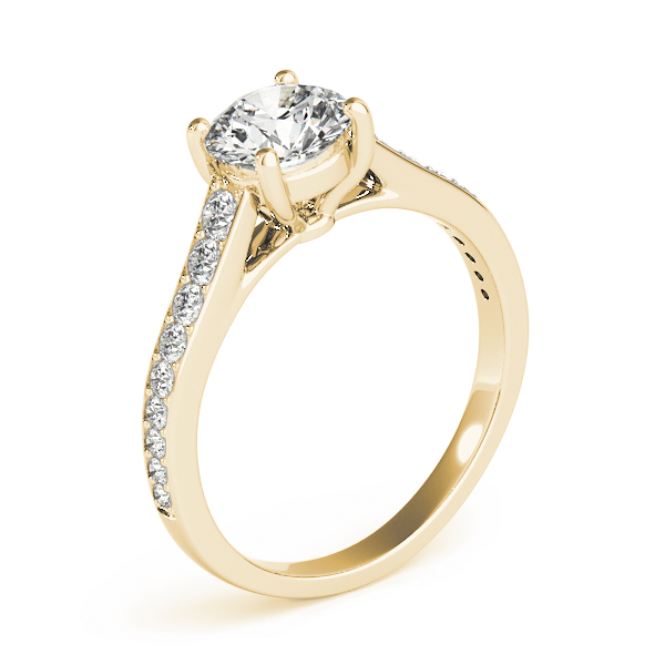 The Mary Single-Row Engagement Ring, upright view