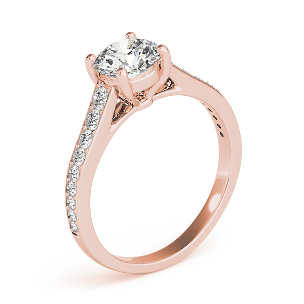 The Mary Single-Row Engagement Ring, upright view
