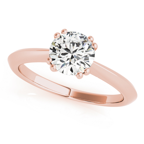Double Prong Round Solitaire Engagement Ring