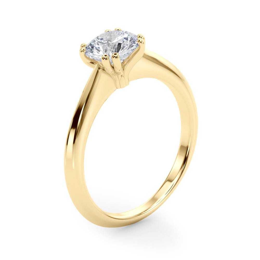 The Leona Solitaire Engagement Ring, angled view