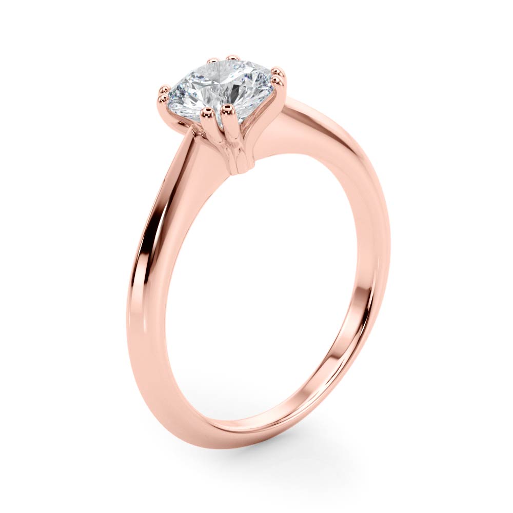 The Leona Solitaire Engagement Ring, angled view