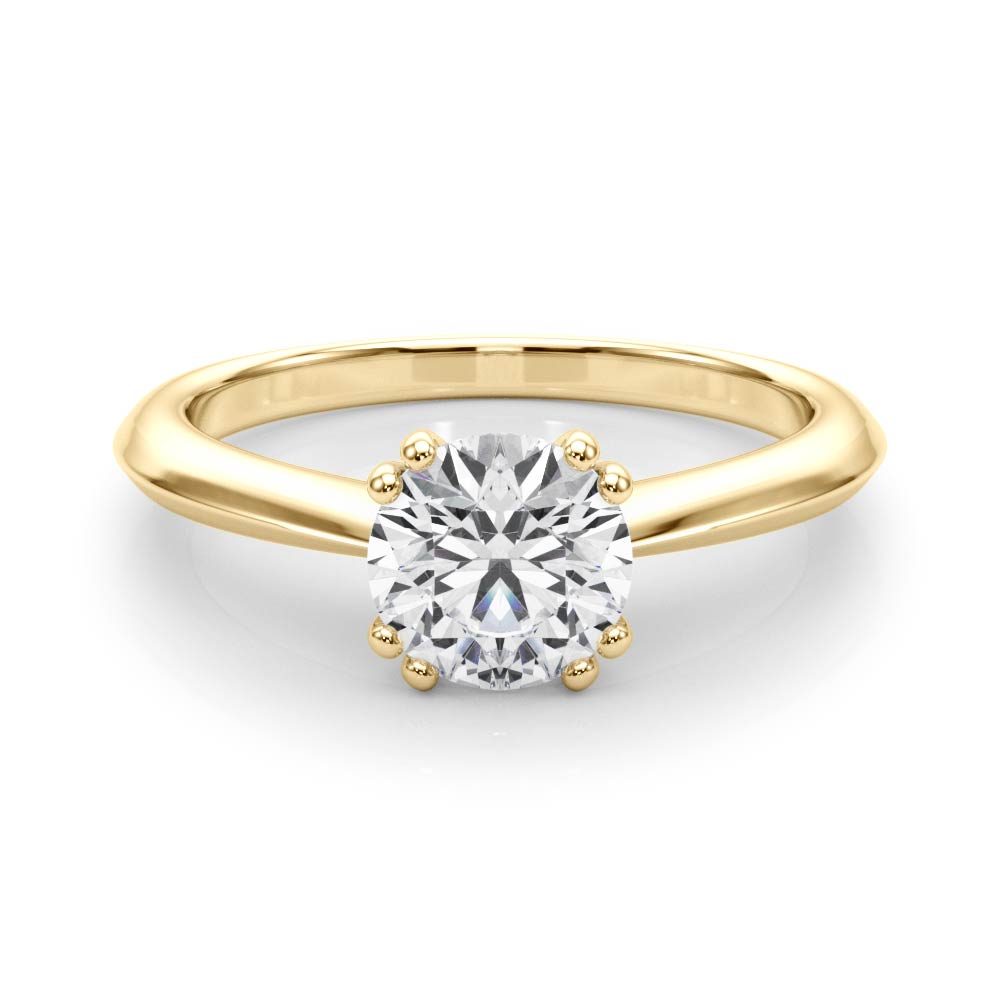 The Leona Solitaire Engagement Ring, set view