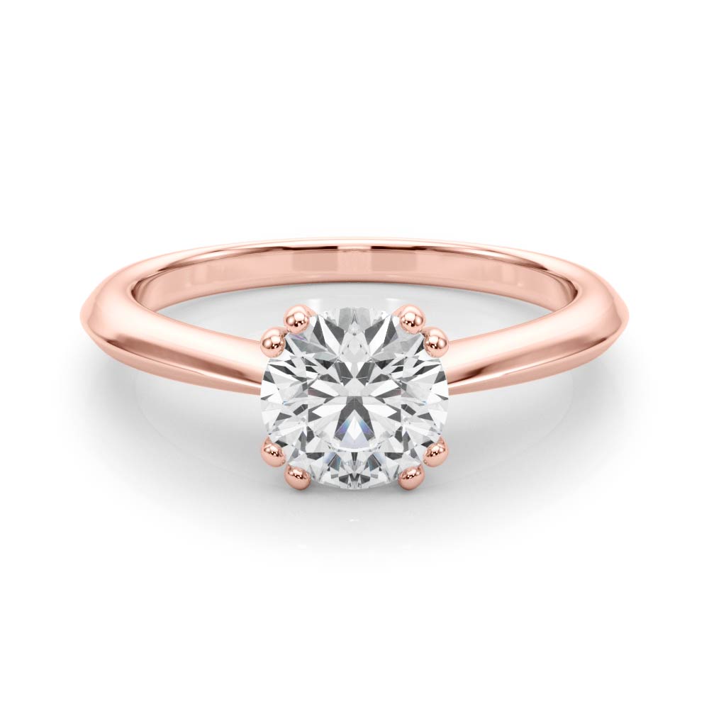 The Leona Solitaire Engagement Ring, set view