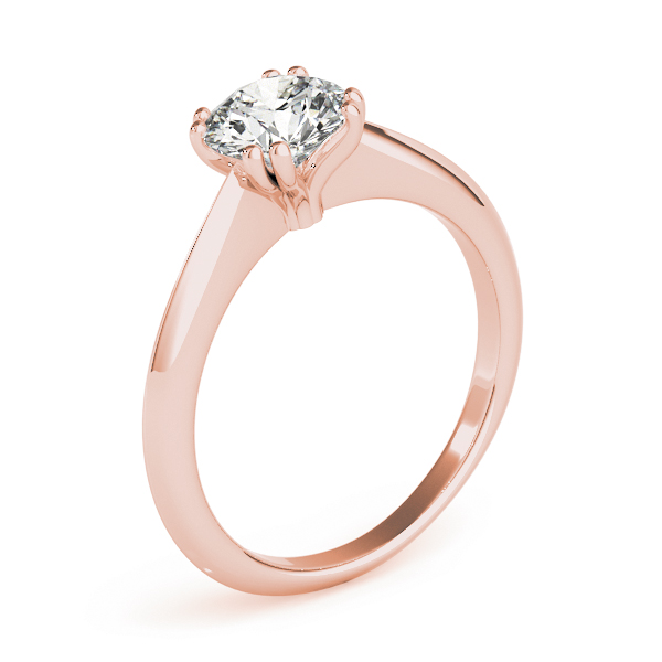 The Leona Solitaire Engagement Ring, upright view