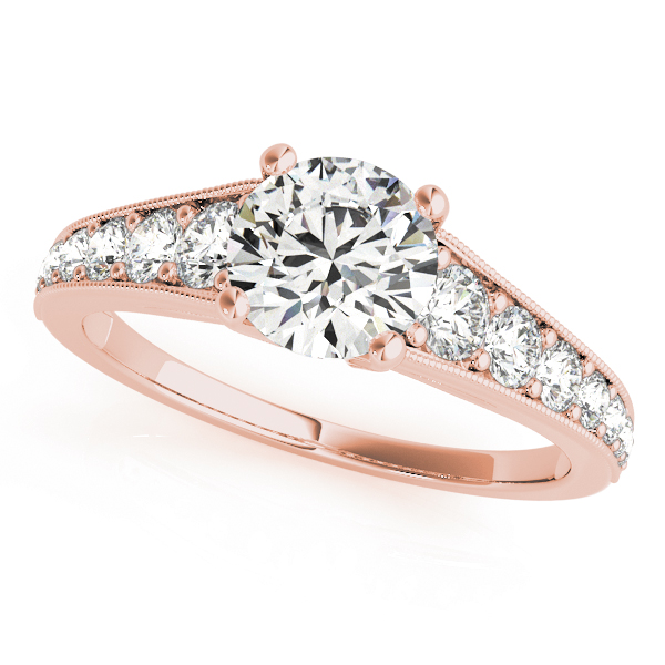 The Mila Single-Row Engagement Ring, front view