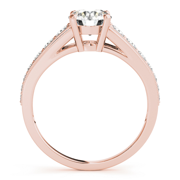 The Mila Single-Row Engagement Ring, side view