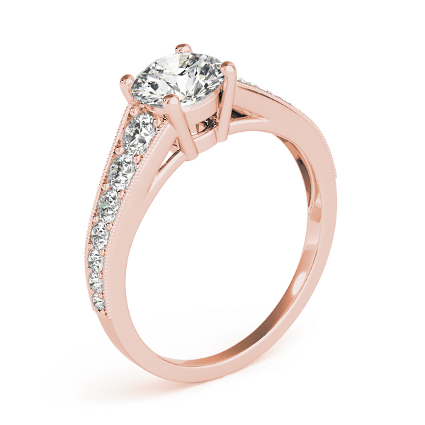 The Mila Single-Row Engagement Ring, upright view