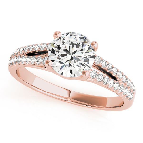 Solitaire Split Shank Engagement Ring