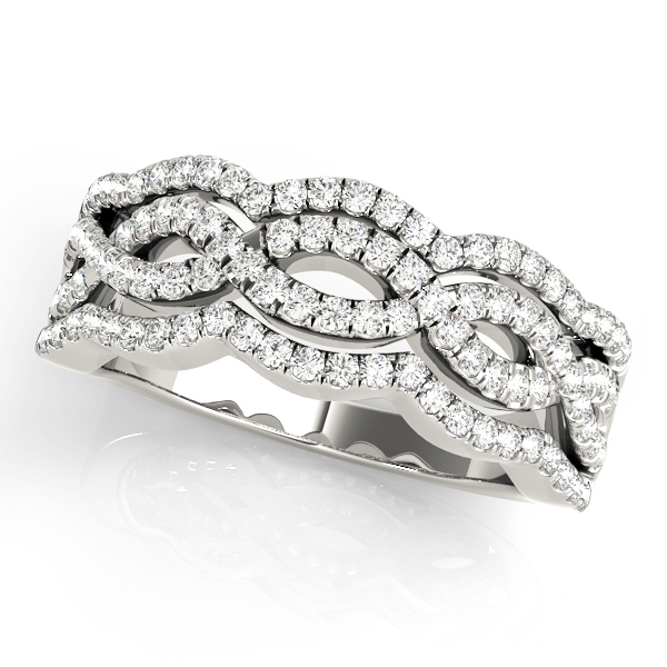 Infinity Multirow Split Prong Wedding Rings