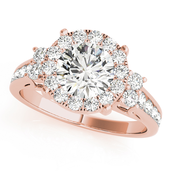 The Camille Halo Engagement Ring II, front view