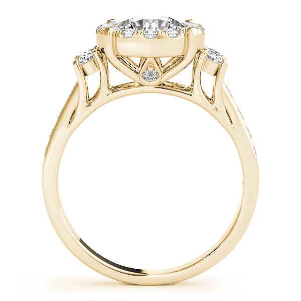 The Camille Halo Engagement Ring II, side view