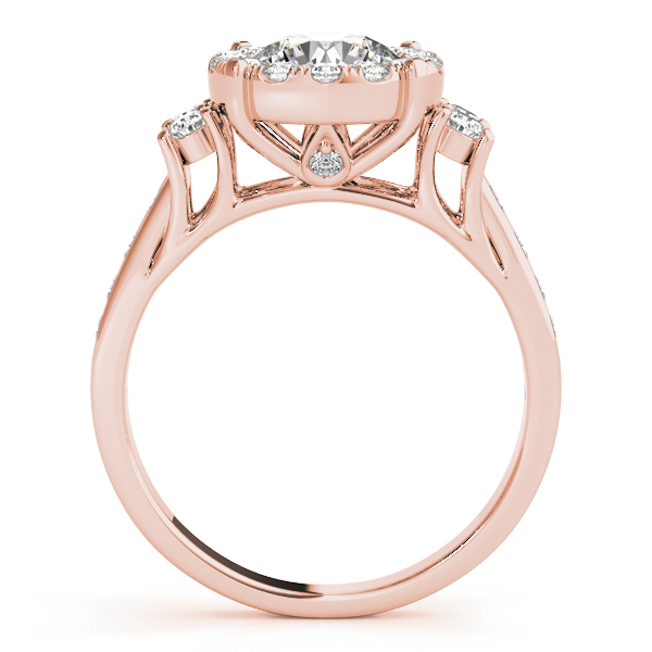 The Camille Halo Engagement Ring II, side view
