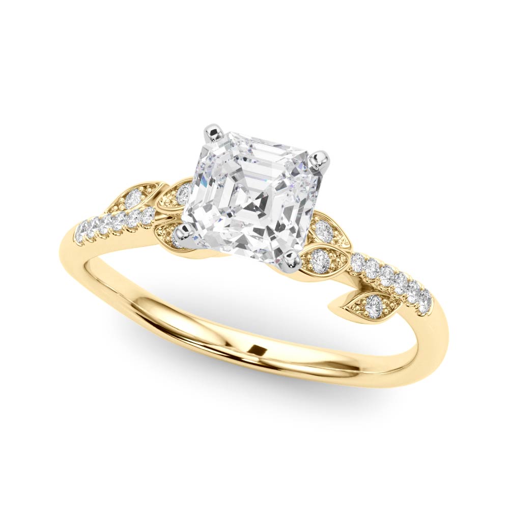 Accented Nature Inspired Engagement Ring