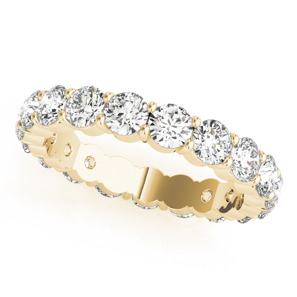Shared Prong Eternity Wedding Bands