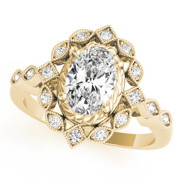 Oval Halo Vintage Engagement Ring