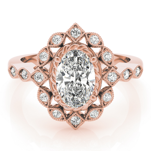 The Magnolia Halo Engagement Ring, set view